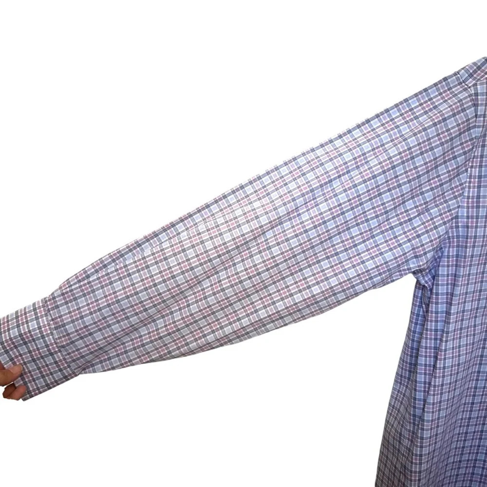 Tommy Hilfiger Men Regular Fit Stretch Wrinkle Resistant Button Up Shirt‎ Large - Picture 2 of 6